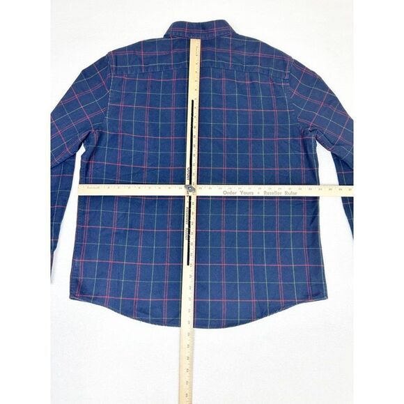 Untuckit Shirt XL Blue Plaid Flannel Long Sleeve Button Front - Picture 5 of 7